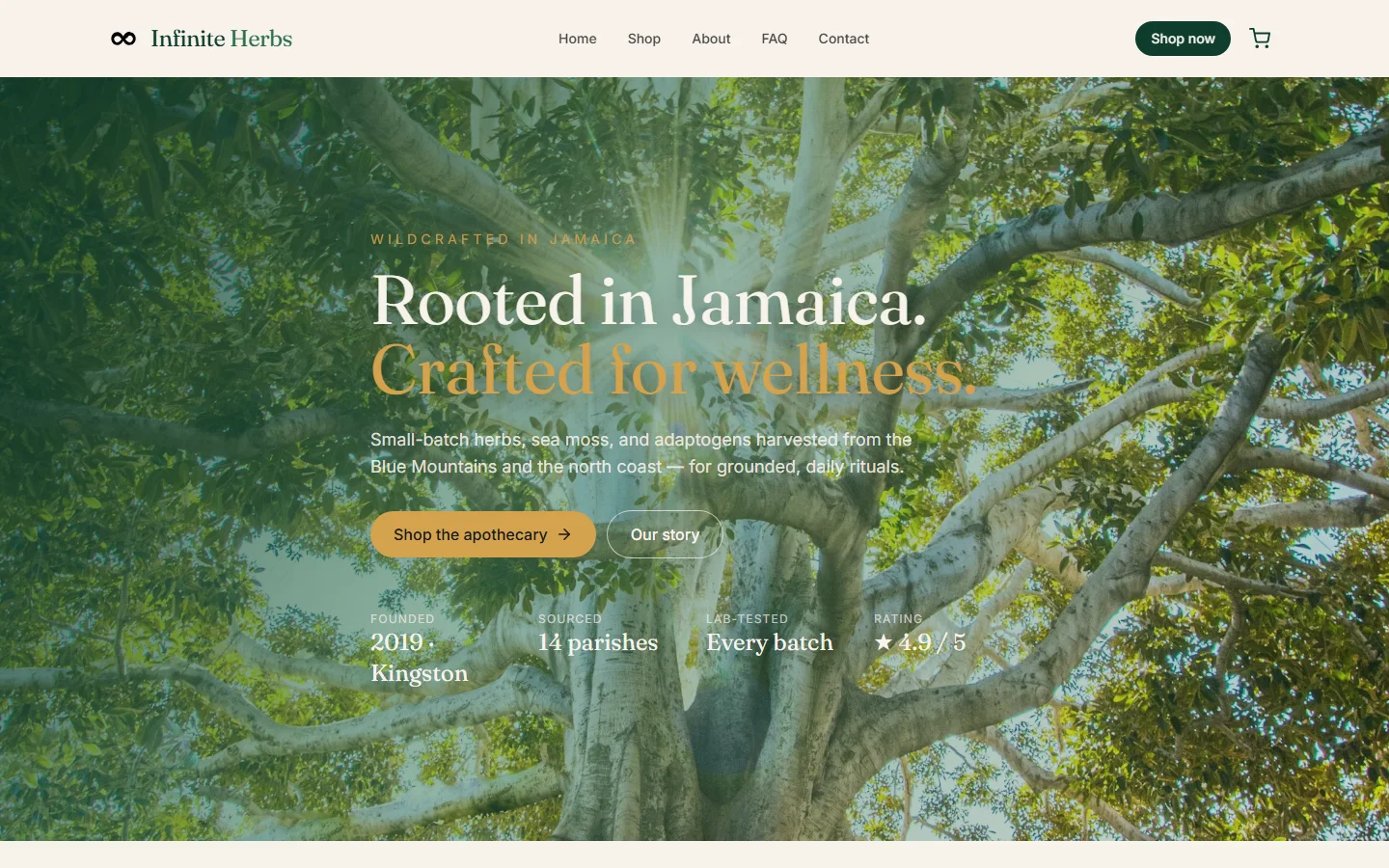 Infinite Herbs — E-Commerce